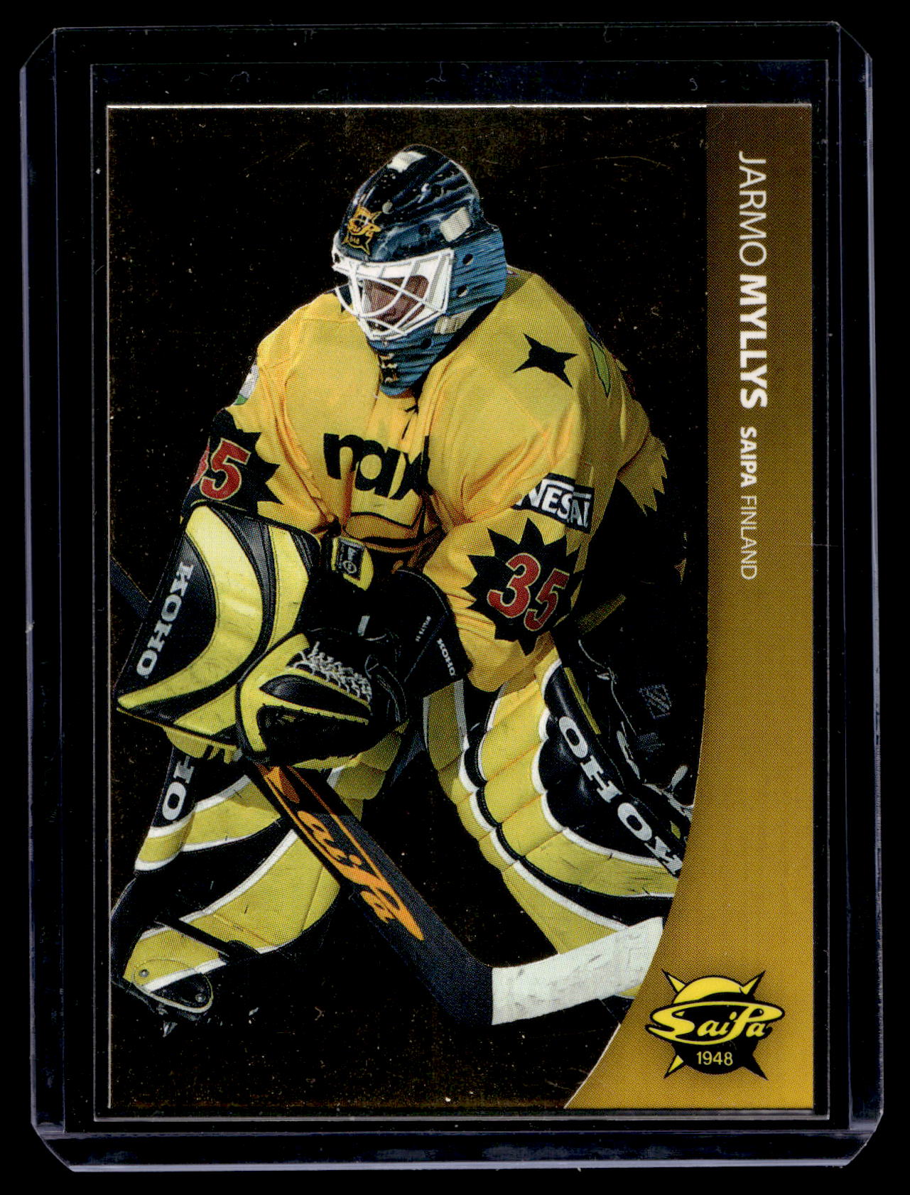 2004-05 Card Cabinet SHL Elitset Pure Skills - Gold - Jarmo Myllys #135 /100