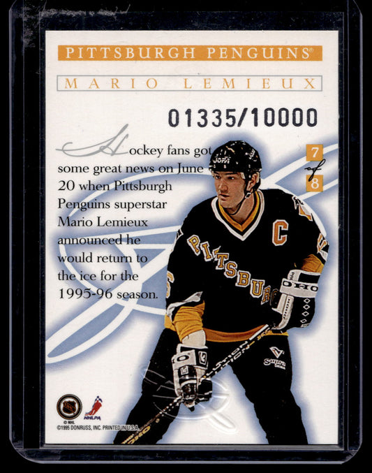 1995-96 Leaf - Freeze Frame - Mario Lemieux #7 /10000