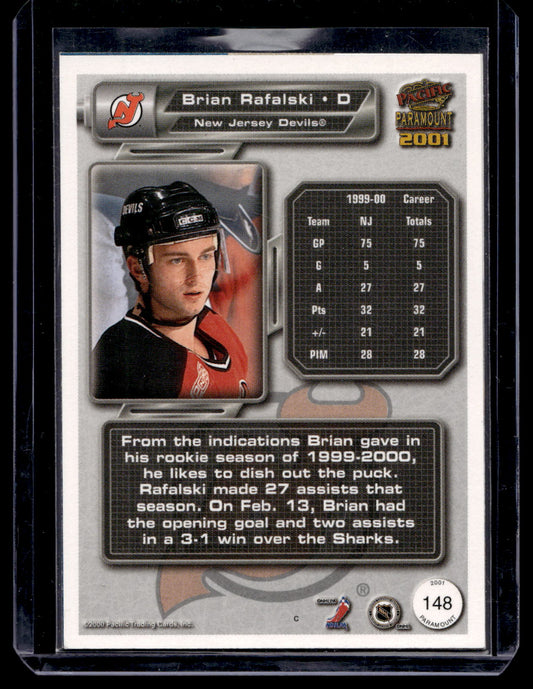1999-00 Pacific Dynagon Ice Blue - Brian Rafalski #148 /67 RC