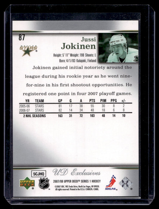 2007-08 Upper Deck - UD Exclusives - Jussi Jokinen #87 /100
