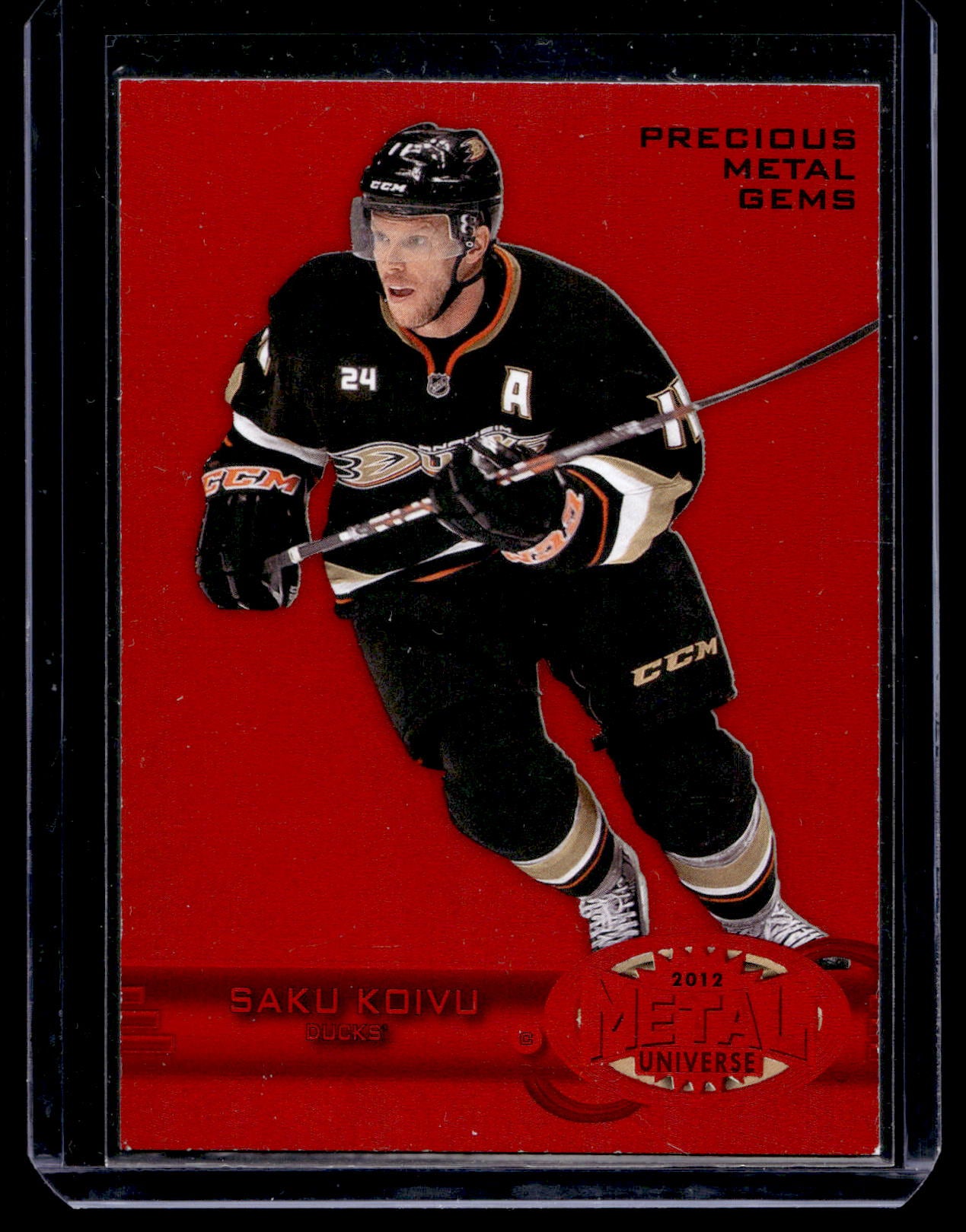 2012-13 Fleer Retro - 1997-98 Metal Universe Design - Precious Metal Gems Red - Saku Koivu #20PMG /100