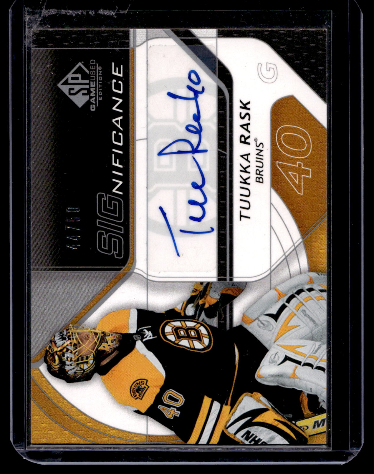 2008-09 SP Game Used Edition - SIGnificance - Tuukka Rask #SIG-TR /50