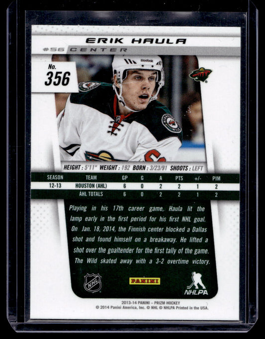 2013-14 Panini Prizm - Toronto Expo Cracked Ice - Erik Haula #356 RC