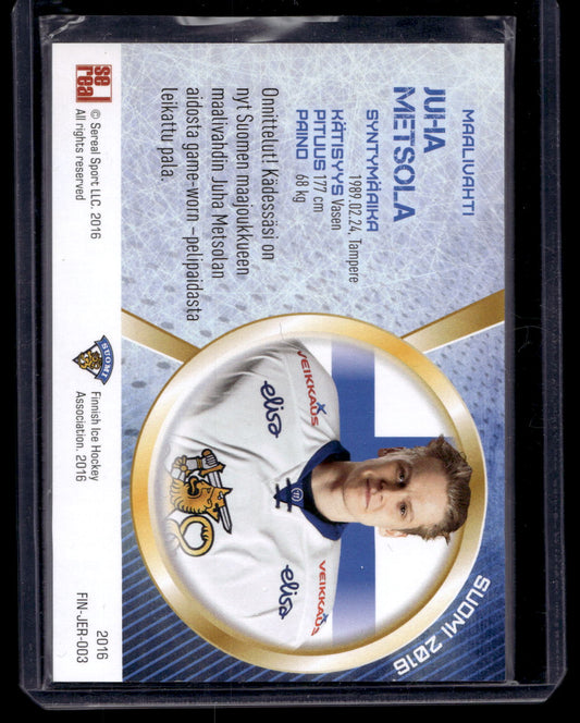 2016 Sereal Team Finland Jerseys - Juha Metsola #FIN-JER-003 /111