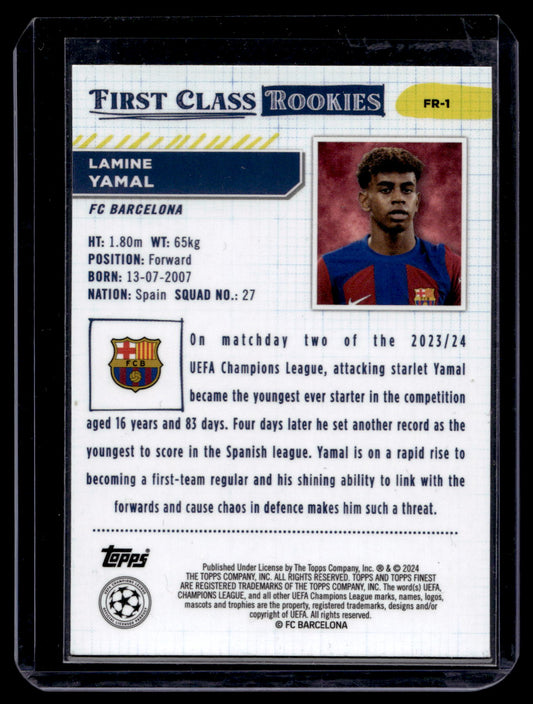 2023-24 Topps Finest UEFA Club Competitions - First Class Rookies - Lamine Yamal #FR-1