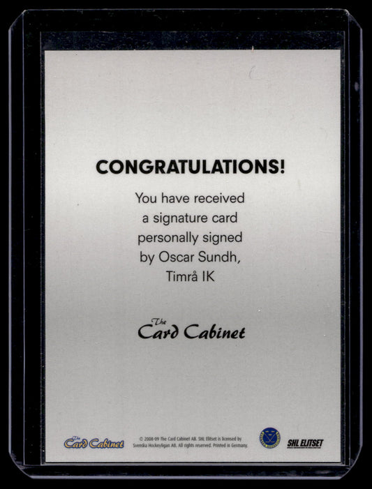 2008-09 SHL Signatures - Oscar Sundh