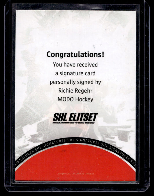 2013-14 SHL Signatures - Richie Regehr