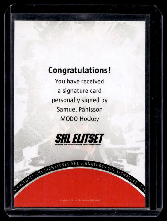 2013-14 SHL Signatures - Samuel Påhlsson