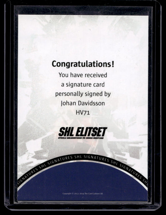 2013-14 SHL Signatures - Johan Davidsson