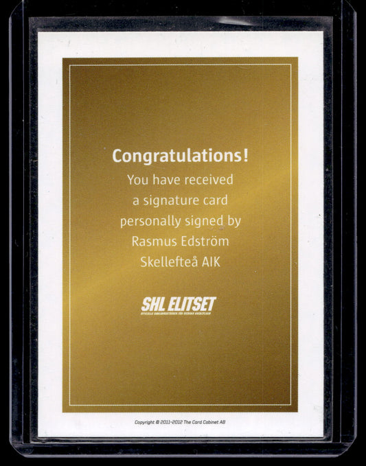 2011-12 SHL Signatures - Rasmus Edström