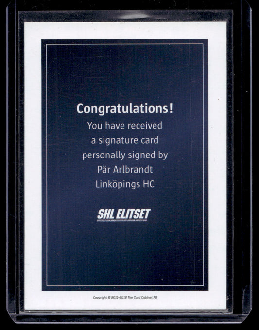 2011-12 SHL Signatures - Pär Arlbrandt
