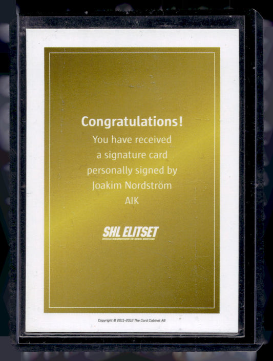 2011-12 SHL Signatures - Joakim Nordström