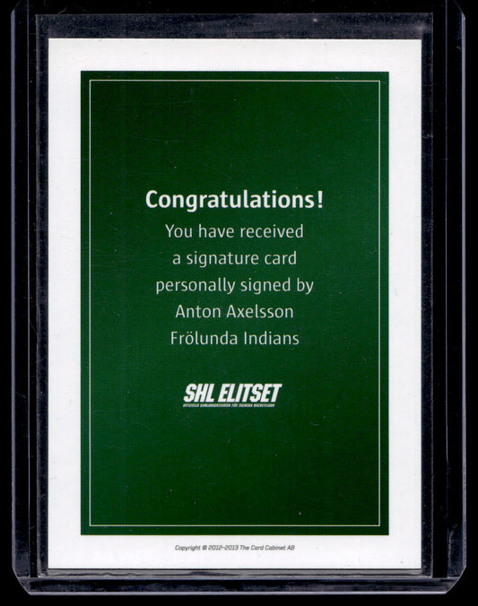 2011-12 SHL Signatures - Anton Axelsson