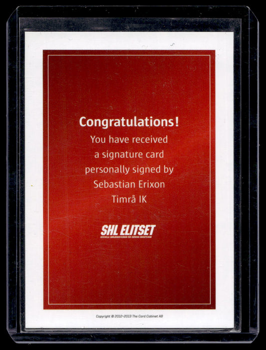 2011-12 SHL Signatures - Sebastian Erixon