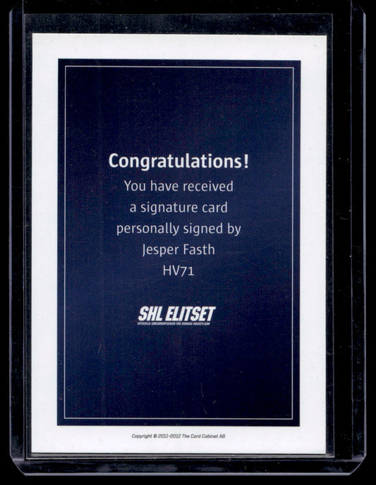 2011-12 SHL Signatures - Jesper Fasth
