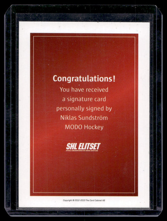 2011-12 SHL Signatures - Niklas Sundström