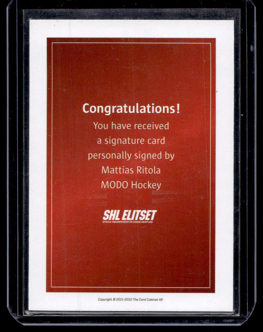 2011-12 SHL Signatures - Mattias Ritola