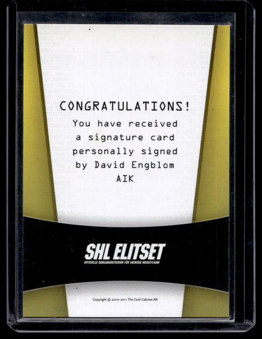 2010-11 SHL Signatures - David Engblom
