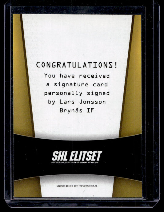 2010-11 SHL Signatures - Lars Jonsson