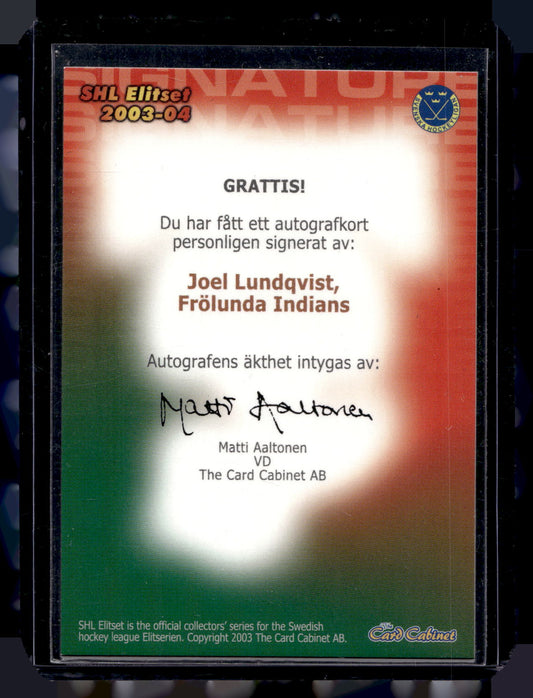 2003-04 SHL Signatures - Joel Lundqvist