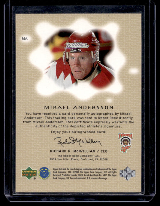2000-01 SHL Signatures - Mikael Andersson #MA