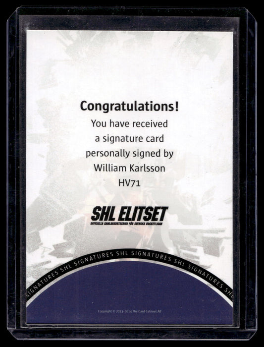 2013-14 SHL Signatures - William Karlsson