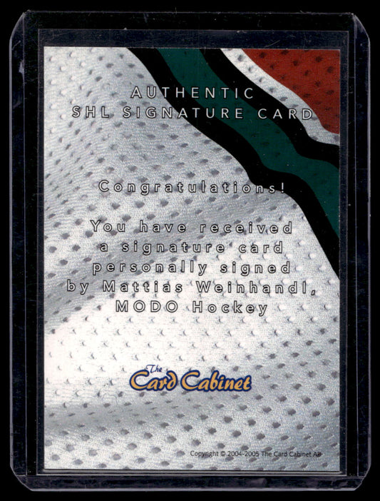 2004-05 SHL Signatures - Mattias Weinhandl