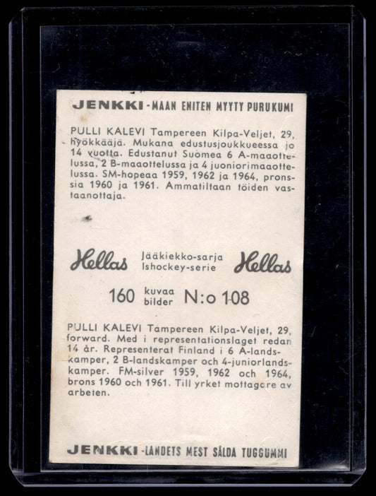 1965 Hellas Jenkki Jääkiekkosarja - Kalevi Pulli #108