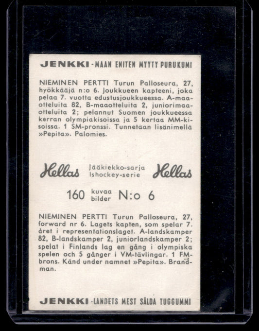 1965 Hellas Jenkki Jääkiekkosarja - Pertti Nieminen #6