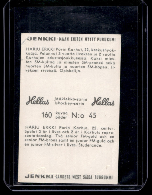 1965 Hellas Jenkki Jääkiekkosarja - Erkki Harju #45