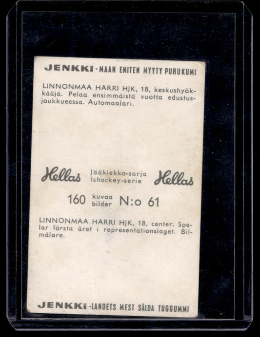 1965 Hellas Jenkki Jääkiekkosarja - Harri Linnonmaa #61