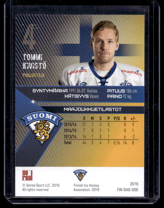 2016 Sereal Team Finland Silver - Tommi Kivistö #FIN-BAS-006 /60