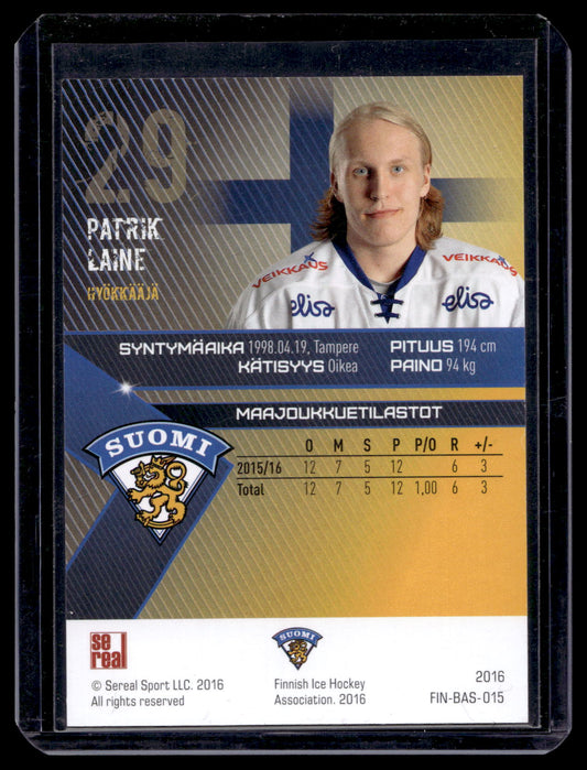 2016 Sereal Team Finland Silver - Patrik Laine #FIN-BAS-015 /60