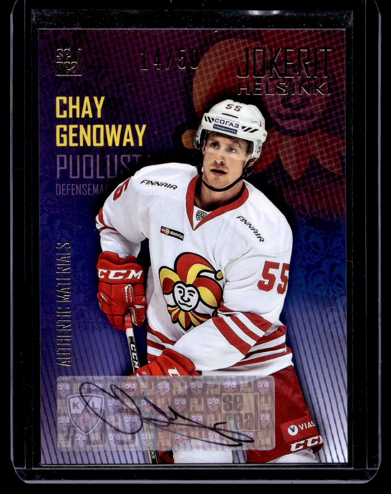 2016-17 Cereal Jokerit Autograph - Chay Genoway #JOK-AUT-011 /50