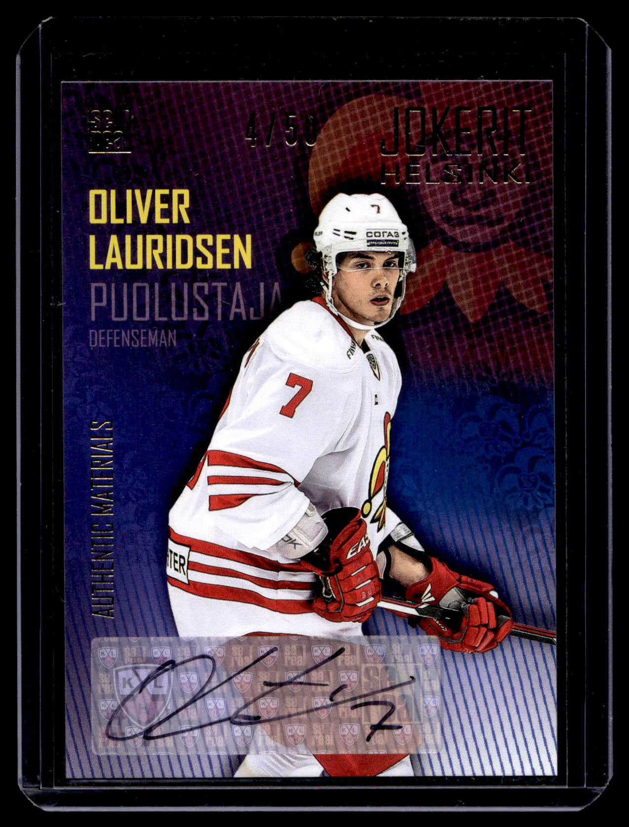 2016-17 Cereal Jokerit Autograph - Oliver Lauridsen #JOK-AUT-006 /50