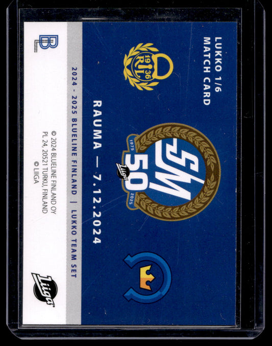 2024-25 Blueline Pelicans Team Set - Match Card - John Lethemon #1