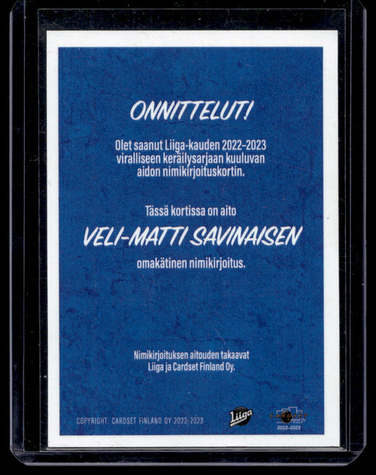 2022-23 Cardset Signature Veli-Matti Savinainen /100