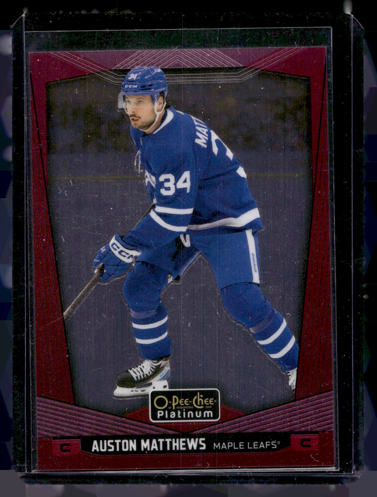 2024-25 Upper Deck O-Pee-Chee Platinum - Matte Pink - Auston Matthews #P-AM /75
