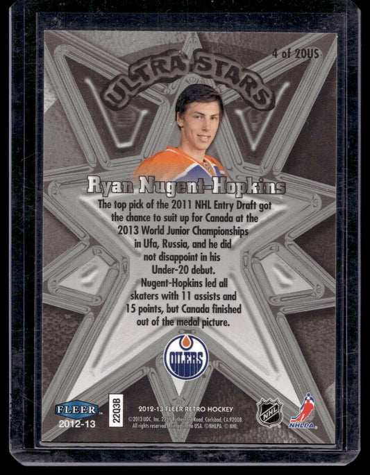 2012-13 Fleer Retro - 1997-98 Ultra Stars Gold Design - Ryan Nugent-Hopkins #4 US