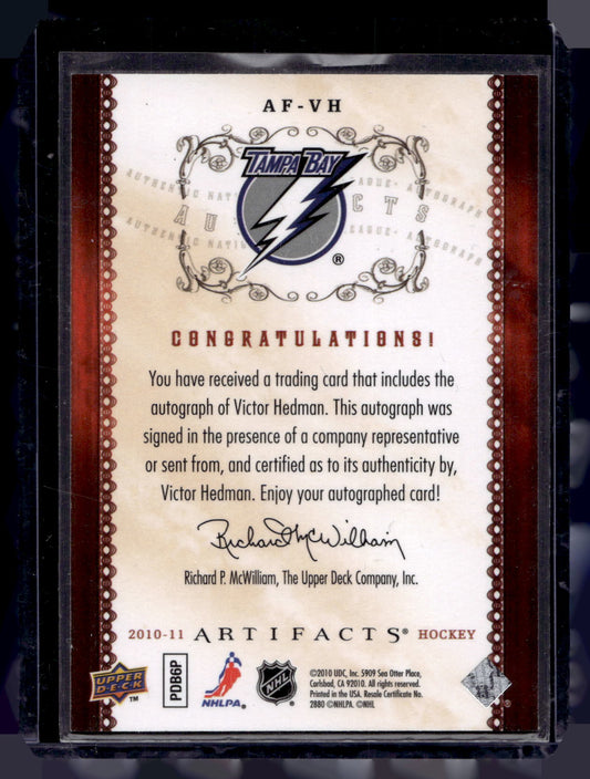2010-11 Upper Deck Artifacts - Autofacts - Victor Hedman #AF-VH