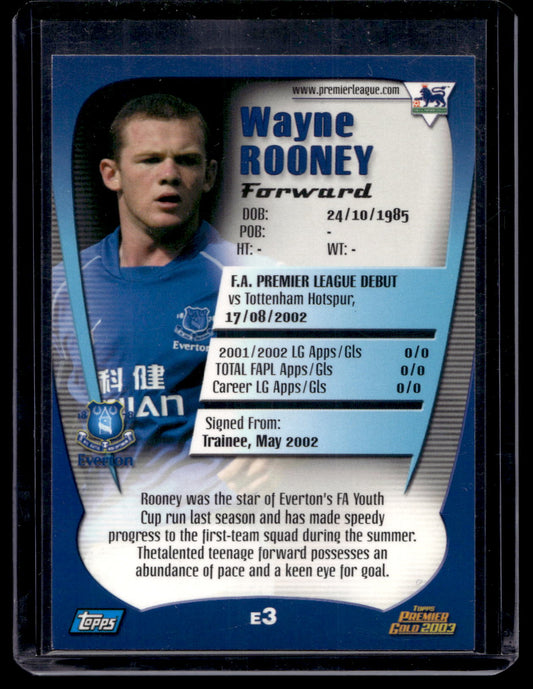 2002-03 Topps Premier Gold - Wayne Rooney #E3 PRC