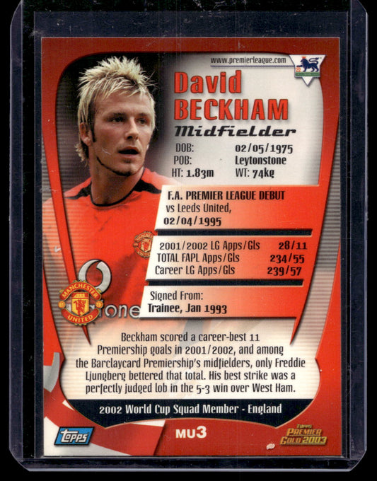 2002-03 Topps Premier Gold - David Beckham #MU3