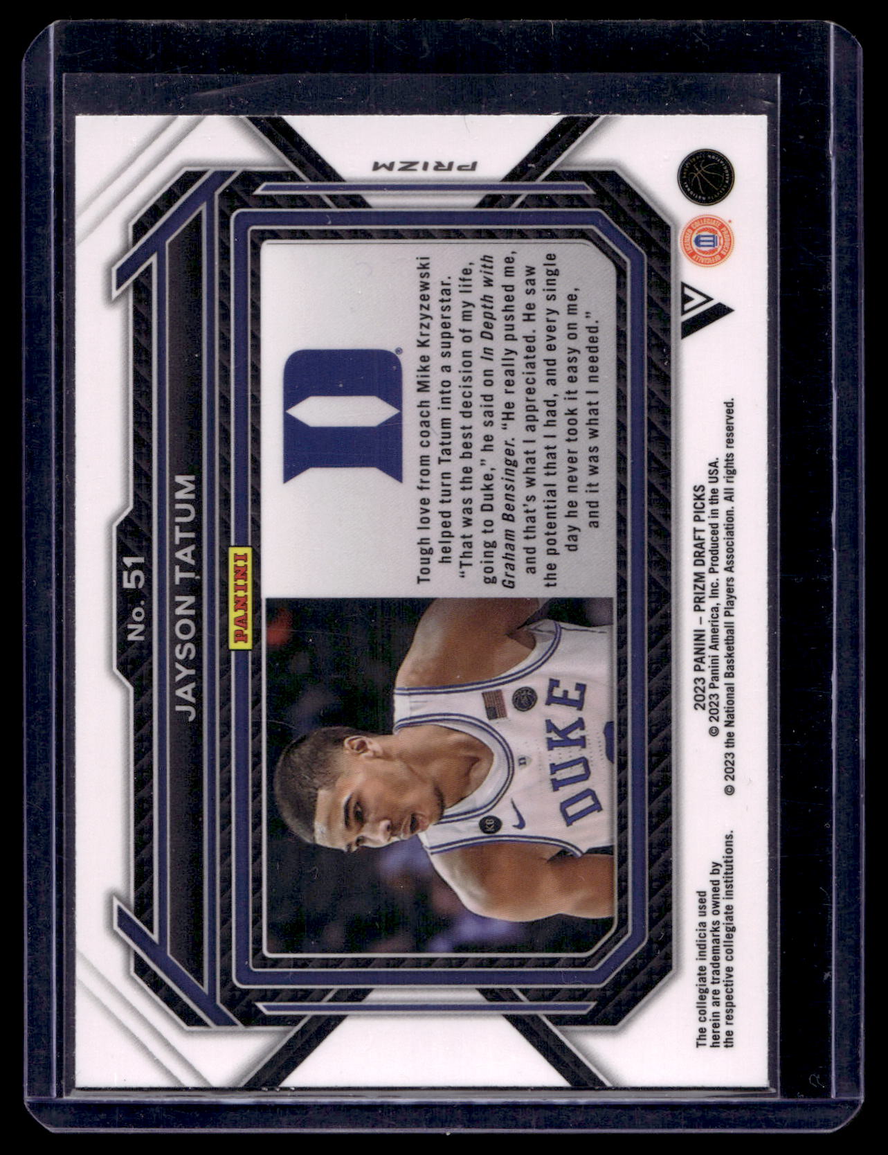 2023 Panini Prizm Draft Picks - Purple Wave Prizm Variations - Jayson Tatum #51