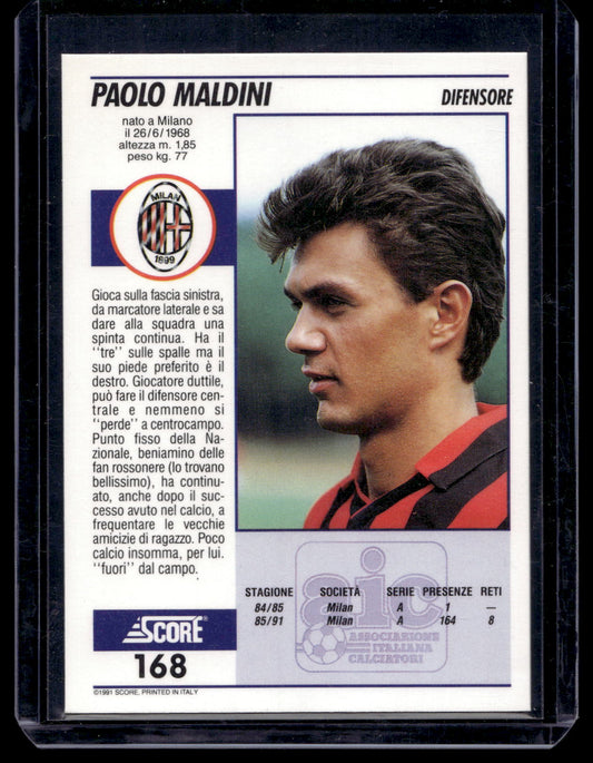 1991-92 Score Italian - Paolo Maldini #168 RC