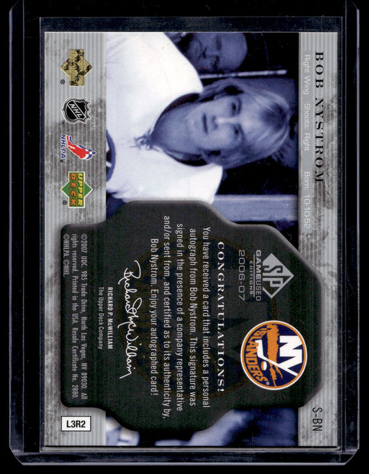 2006-07 Upper Deck SP Game Used Edition - SIGnificance - Bob Nystrom #S-BN /50
