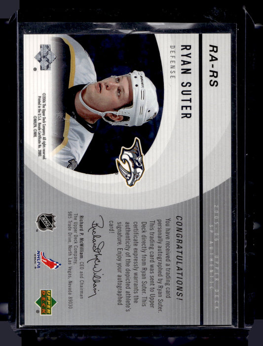 2005-06 Upper Deck SP Authentic - Rookie Authentics - Ryan Suter #RA-RS /250 RY