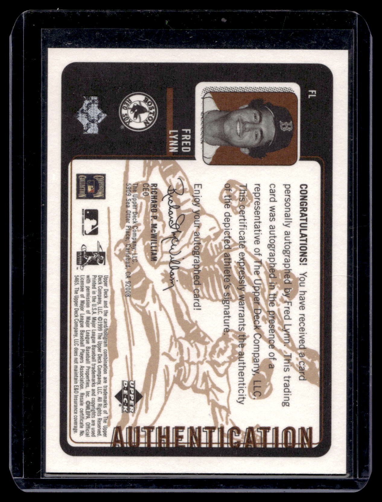 1999 Upper Deck Retro - Inkredible - Fred Lynn #FL