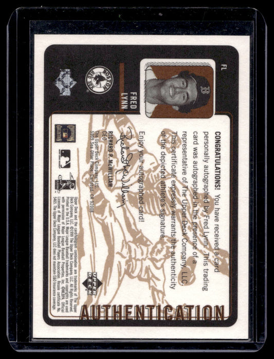 1999 Upper Deck Retro - Inkredible - Fred Lynn #FL