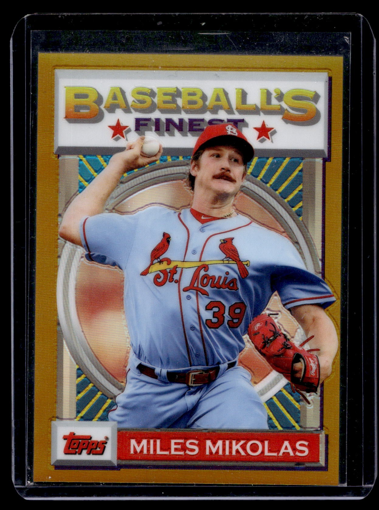 2020 Topps Finest Flashbacks - Gold Refractor - Miles Mikolas #189 /50