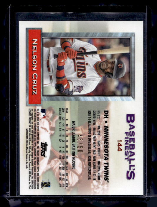 2020 Topps Finest Flashbacks - Gold Refractor - Nelson Cruz #144 /50
